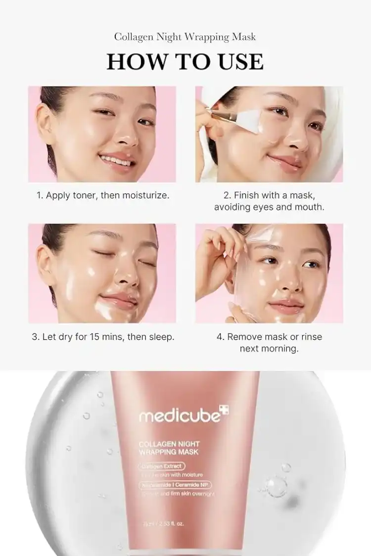 ماسک کلاژن و لایه بردار مدیکیوب toning wrapping mask - تصویر 2