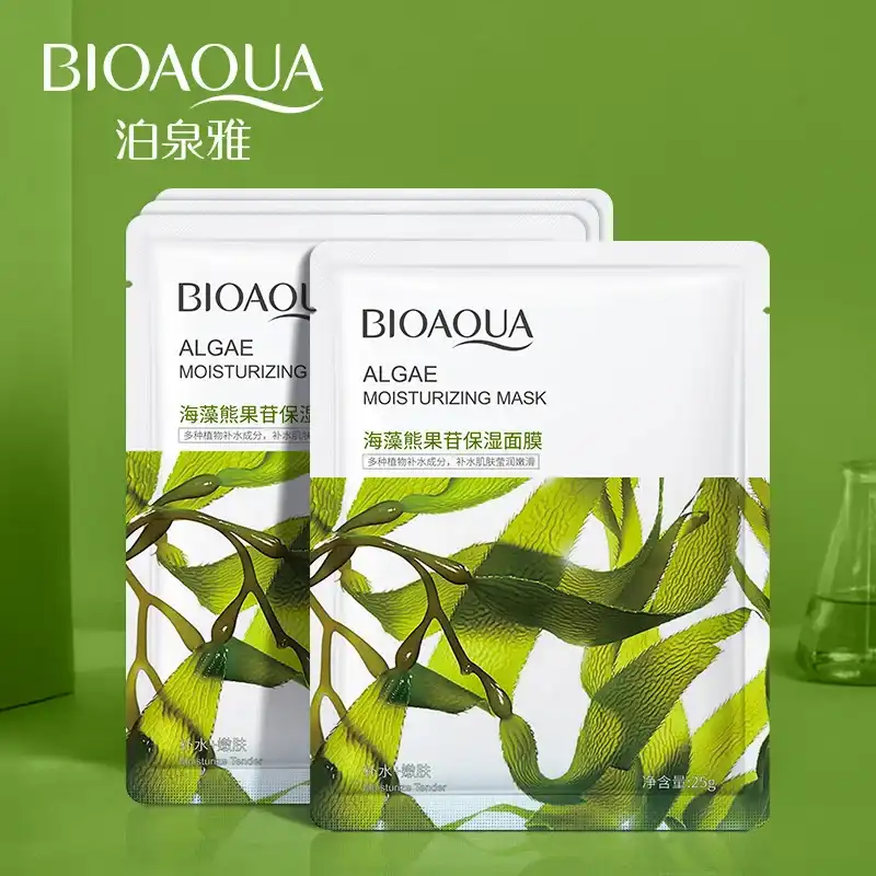 ماسک ورقه ای جلبک بیوآکوا - نرم کننده و لطافت بخش مرطوب کننده و آبرسان شاداب | Atiyeh Cosmetic