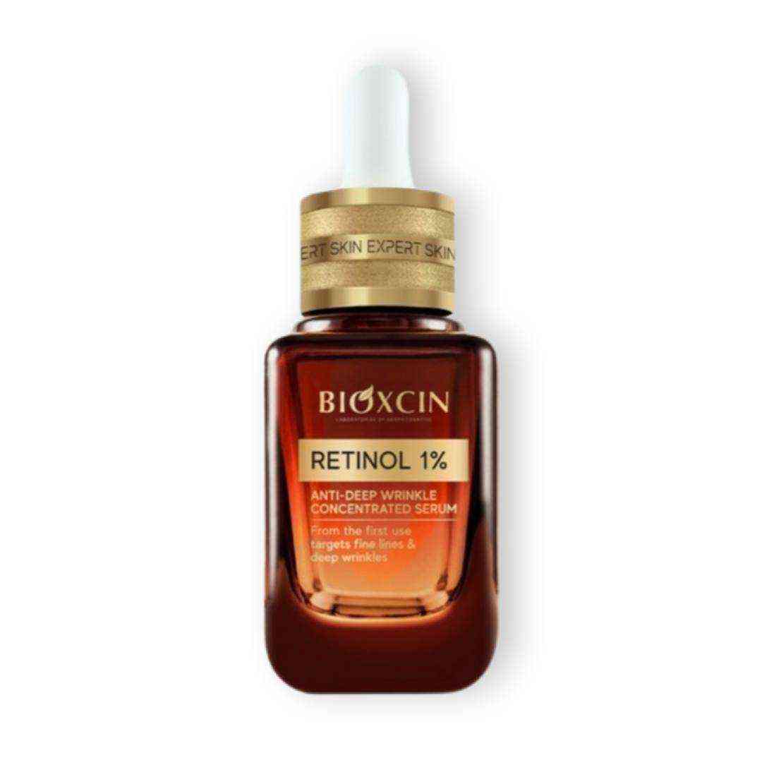 سرم کنسانتره صورت رتینول1% بیوکسینBIOXCIN ضد چروک عمقی مدل Retinol 1% حجم 30 میل